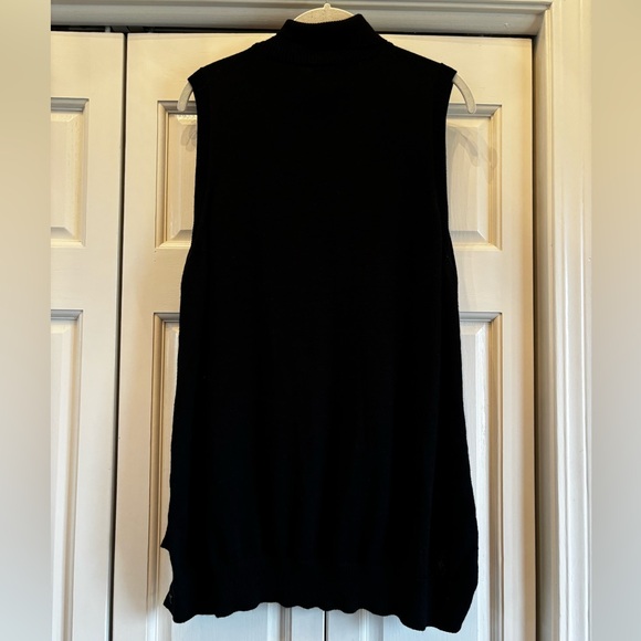 The Limited asymmetrical sleeveless turtleneck tunic, side button sweater, XL - Picture 2 of 9